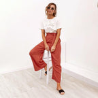 loose high waist wide leg trousers