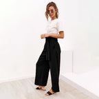 loose high waist wide leg trousers