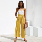 loose high waist wide leg trousers