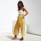 loose high waist wide leg trousers