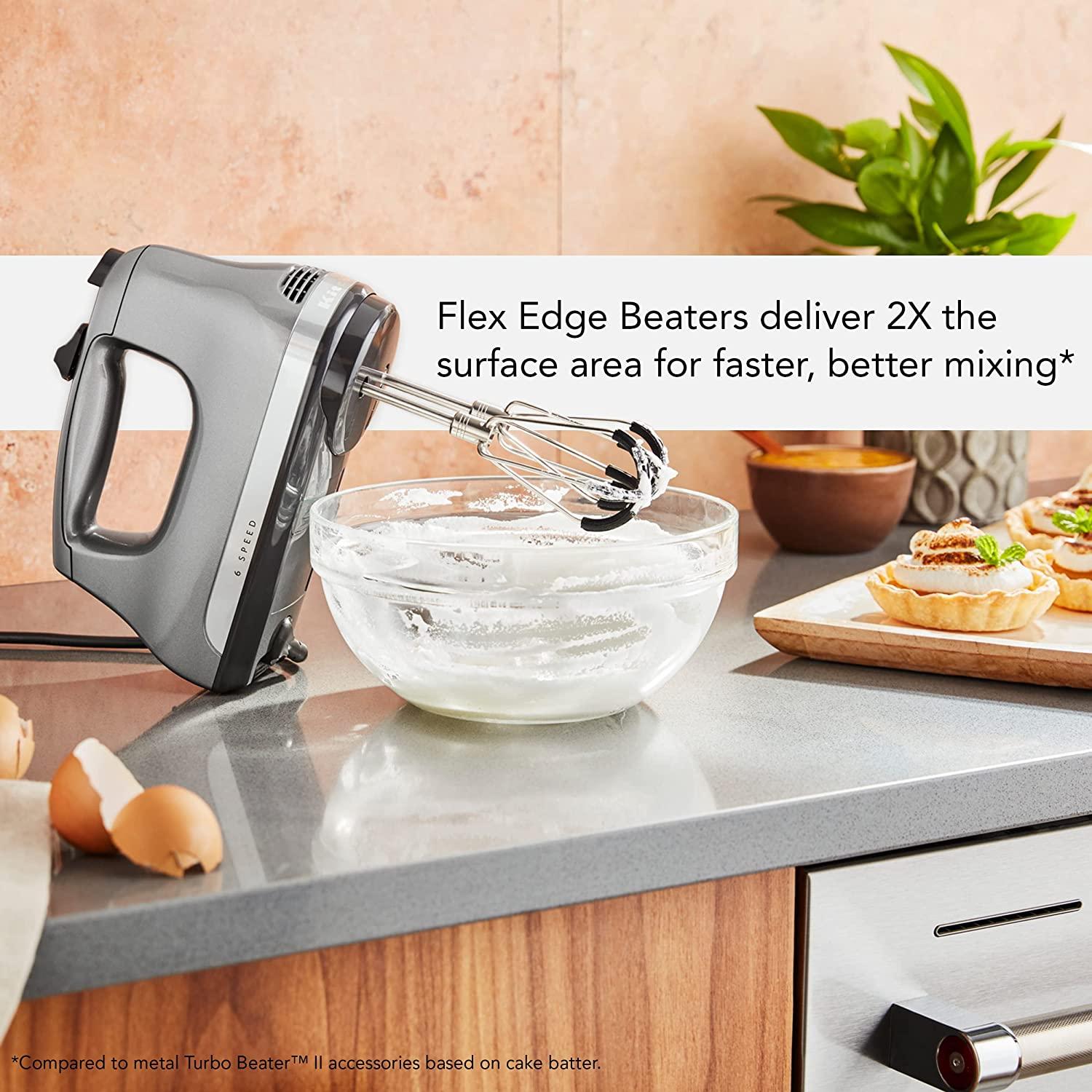 KitchenAid 6 Speed Hand Mixer with Flex Edge Beaters - KHM6118