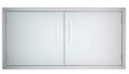 B-DD42 Double Raised Doors for Stone Island with Shelves, 42-Inch