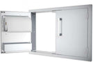 B-DD42 Double Raised Doors for Stone Island with Shelves, 42-Inch