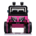 Ktaxon Kids Ride On Car Electric Stroller Double Drive Rechargeable 12V Battery Powered w/ RC Remote Control, MP3 Player, LED Lights, 3 Speed - Pink