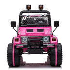 Ktaxon Kids Ride On Car Electric Stroller Double Drive Rechargeable 12V Battery Powered w/ RC Remote Control, MP3 Player, LED Lights, 3 Speed - Pink