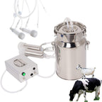 Wadoy Cow Goat MilMachine, Electric Vacuum Pulsation Pump Milker, 2 in 1 Goat Cow Milker Machine with Pulsator (7L)