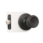 Terrace Oil Rubbed Bronze Privacy Bed/Bath Door Knob with Universal 6-Way Latch (12-Pack)