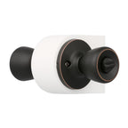 Terrace Oil Rubbed Bronze Privacy Bed/Bath Door Knob with Universal 6-Way Latch (12-Pack)
