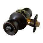 Terrace Oil Rubbed Bronze Privacy Bed/Bath Door Knob with Universal 6-Way Latch (12-Pack)