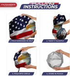 Autoamerics 1-Piece Windshield Sun Shade American Eagle Flag - 2 USA Patriotic  - Foldable Car Front Window Sunshade for Sedans SUV Truck - Blocks Max UV Rays and Keeps Your Vehicle Cool Medium
