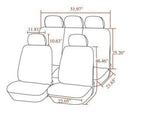 Car Front Rear Seat Cushion Protector Durable Polyester Set 5 Pcs