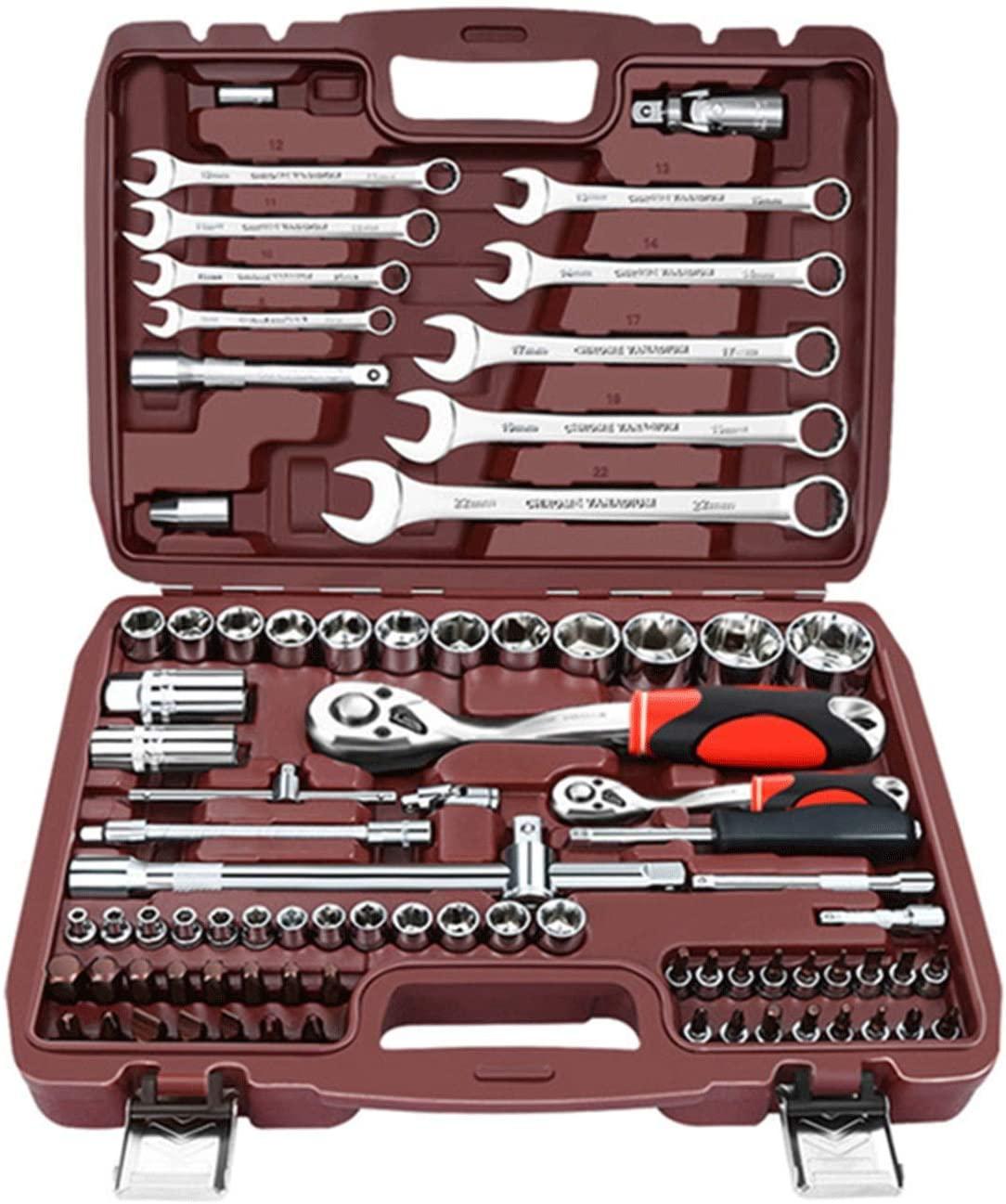 LFDHSF Screwdriver Set, Wrench 120pcs Socket Set Car Repair Tool Auto Hand Tool Kit Ratchet Set Torque Wrench Chrome Vanadium Steel Auto Tools Repair Tools