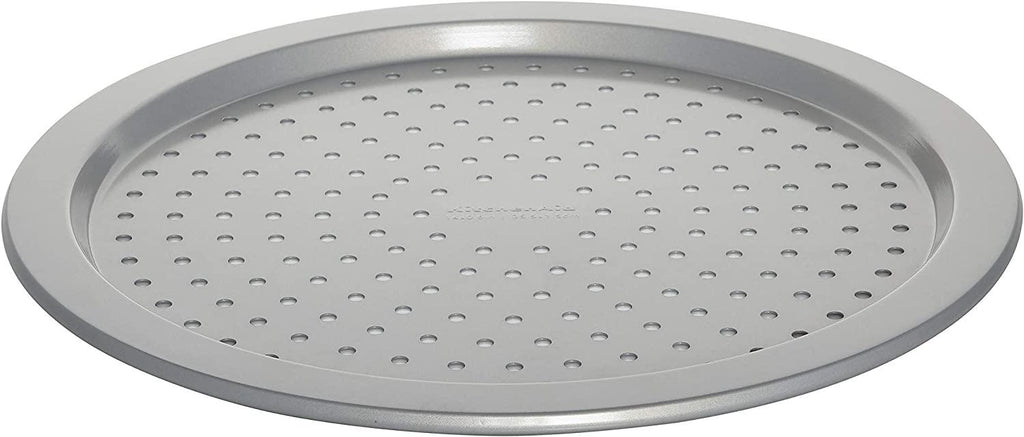 KitchenAid Nonstick Aluminized Steel Pizza Crisper, 14-Inch, Silver