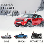 Car Reindeer Antlers &amp; Nose - Window Roof-Top &amp; Grille Rudolph Reindeer Jingle Bell Christmas Costume - Auto Accessories Decoration Kit
