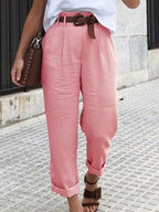 Casual Solid Color Loose Casual Pants