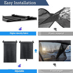 Car Window Shades, 2 Pack Car Window Shade for Baby, Retractable Car Sun Shade, Sun Shade for Car Window Effectively Block UV Rays and Harsh Sunlight, Car Window Shades for Side Window (15.7"x18.5")