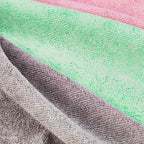 Amazon Basics Microfiber Cleaning Cloth, Non-Abrasive, Reusable and Washable, Pack of 24, Green/Gray/Pink, 16" x 12"