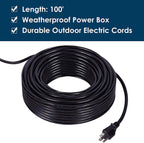 HQUA-FS02 110V, 1/4HP, OD(φ) 32” LarPond Floating Fountain with 9000 GPH Fountain Pump, 100’ Power Cord, Classic Crown Spray Pattern 6’x25’