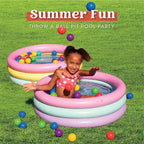 2 packs 34'' multicolor inflatable kiddie pools, baby swimming pool set, summer fun for kids water pool pit ball pool indoor&amp;outdoor (34’’ x 10’’)