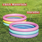 2 packs 34'' multicolor inflatable kiddie pools, baby swimming pool set, summer fun for kids water pool pit ball pool indoor&amp;outdoor (34’’ x 10’’)