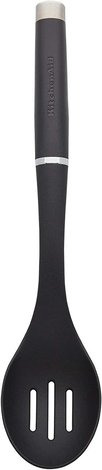KitchenAid KO004OHOBA Gourmet Nylon Slotted Spoon, One Size, Black