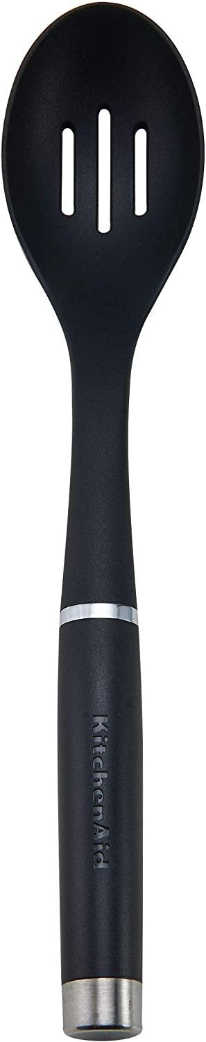 KitchenAid KO004OHOBA Gourmet Nylon Slotted Spoon, One Size, Black