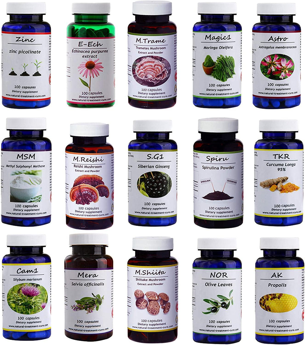 Hekma Center Herbal Supplements Package, 100% Natural Dietary Supplements - H.S.V