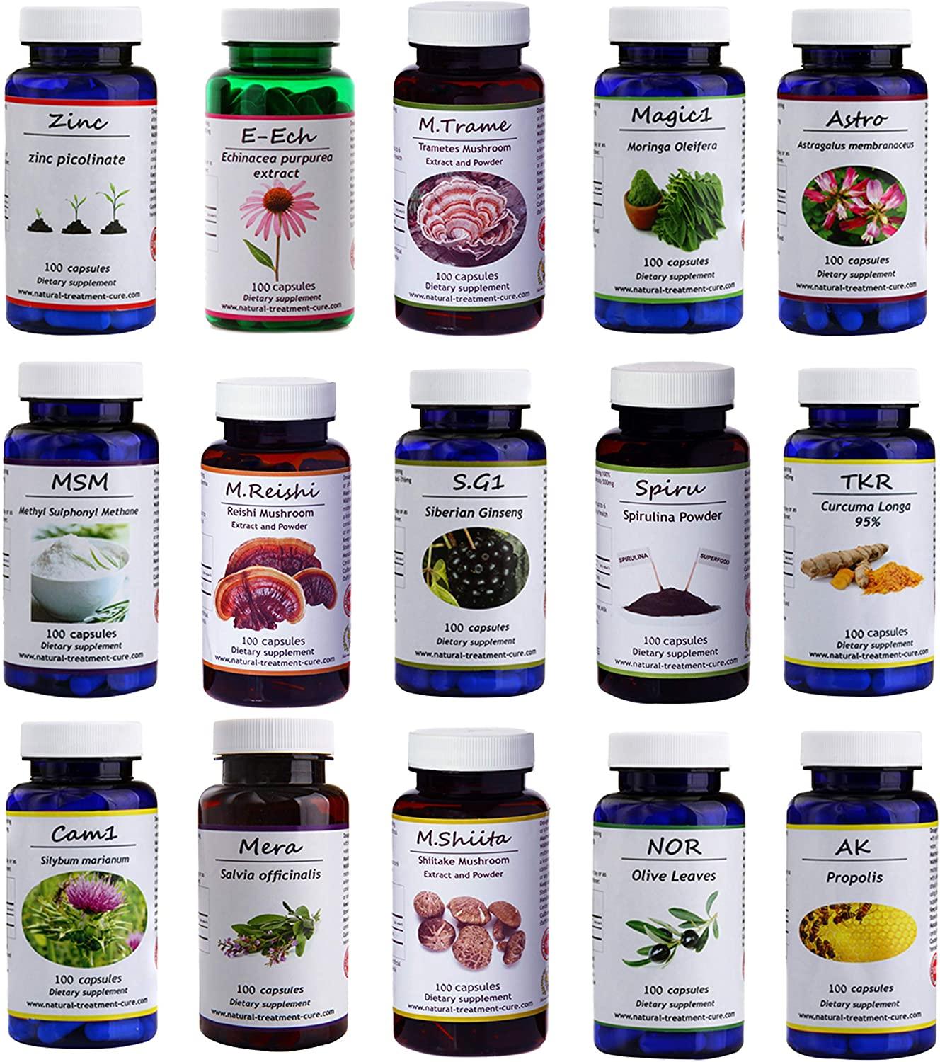 Hekma Center Herbal Supplements Package, 100% Natural Dietary Supplements - H.S.V