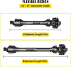 PTO Shaft, 1-3/8" PTO Drive Shaft, 6 Spline Both Ends PTO Driveline Shaft, Series 5 Tractor PTO Shaft, 43"-57" Brush Hog PTO Shaft, Black PTO Shaft w/Slip Clutch for Bush Hog/Finish Mower