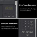 Walsh WSCMS311BK-10 Countertop Microwave Oven, 6 CooPrograms LED Lighting Push Button, 1.1 Cu.Ft/1000W, Black