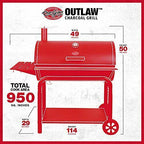 2137 Outlaw Charcoal Grill 950 Square Inch Black