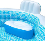members mark elegant family pool 10 feet long 2 inflatable seats with backrests. new version
