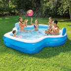 members mark elegant family pool 10 feet long 2 inflatable seats with backrests. new version