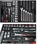 YUQIYU Professional hand tool set industrial Auto repair tools set 1/4 1/2 socket set Ring/open combination tools ratchet wrenches