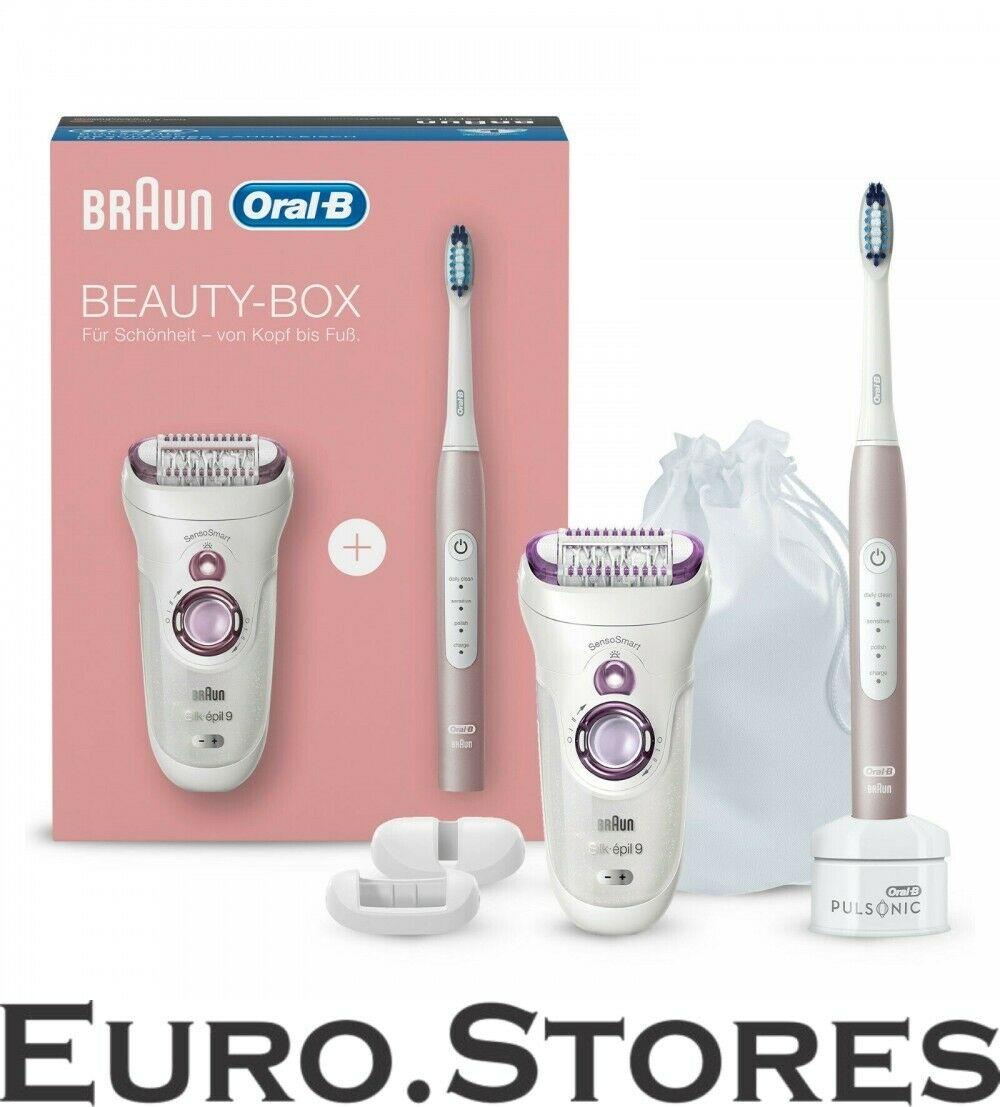 & Oral-B Beauty Box Silk Epil 9 Epilator and Sonic Toothbrush White / Pink