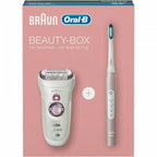 & Oral-B Beauty Box Silk Epil 9 Epilator and Sonic Toothbrush White / Pink