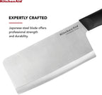 KitchenAid Classic 4 Piece Steak Knife Set, 4.5-Inch, High-Carbon Japanese Steel Blades, Sharp Kitchen Knife Set, Black