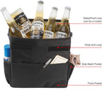 Ryhpez Car Trash Can with Lid - Car Trash Bag Hanging with Storage Pockets, Leak-Proof Collapsible Garbage Bin for Car(3.2 Gallon/12L)