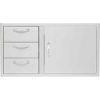 39-Inch  Steel Access Door & Triple Drawer Combo