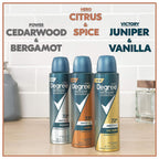 Degree Antiperspirant Deodorant Dry Spray 72 Hour Sweat and Odor Protection Hero Men's Deodorant Spray for Excessive Armpit Sweat, 3.8 oz, Pack of 3