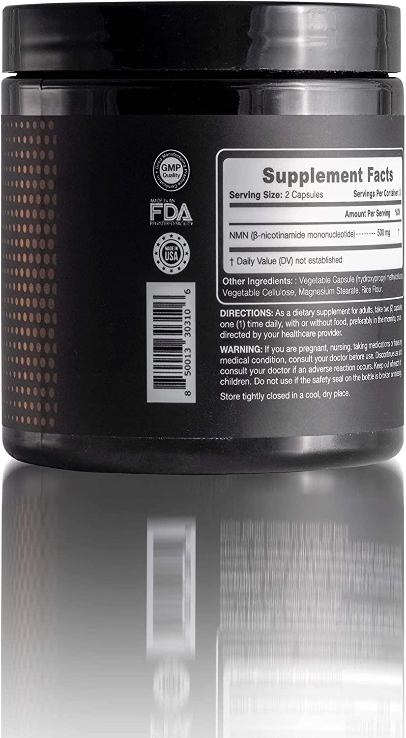 NMN 15000: Boost NAD+ for Whole-Body Rejuvenation | 500 mg/Serving | Capsules by NUFARGO | 60 Ct