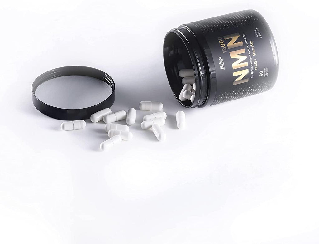 NMN 15000: Boost NAD+ for Whole-Body Rejuvenation | 500 mg/Serving | Capsules by NUFARGO | 60 Ct