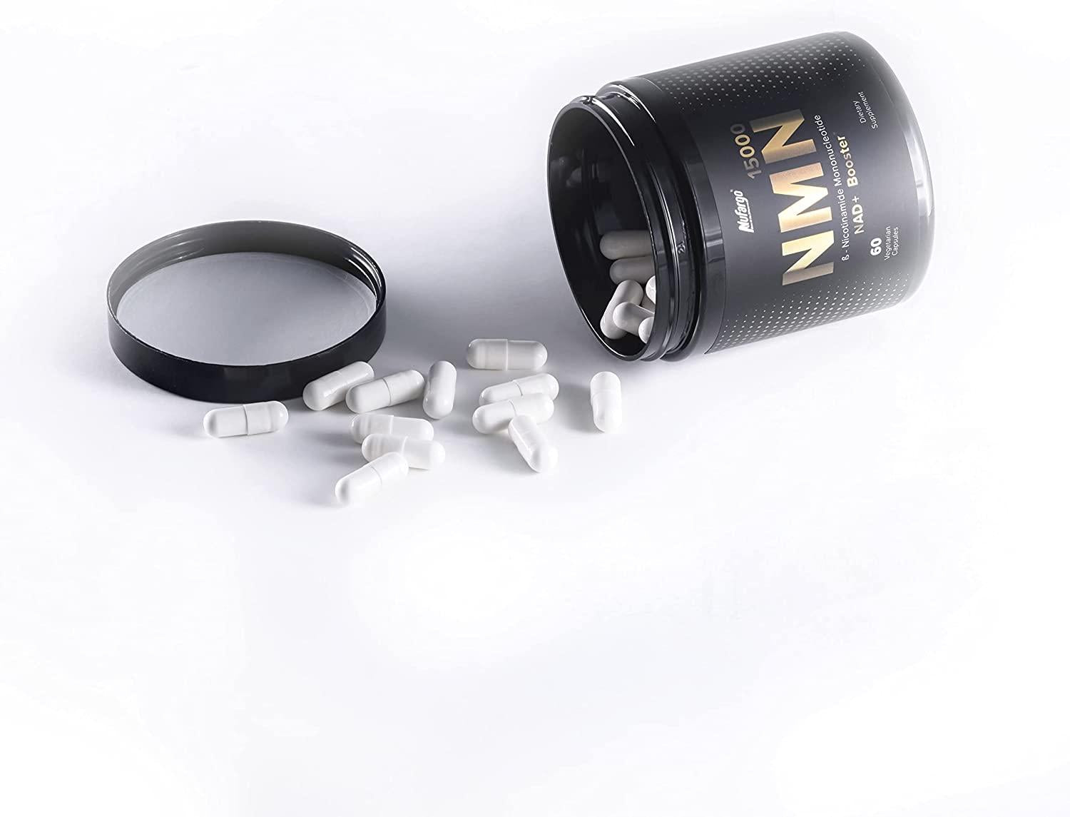 NMN 15000: Boost NAD+ for Whole-Body Rejuvenation | 500 mg/Serving | Capsules by NUFARGO | 60 Ct