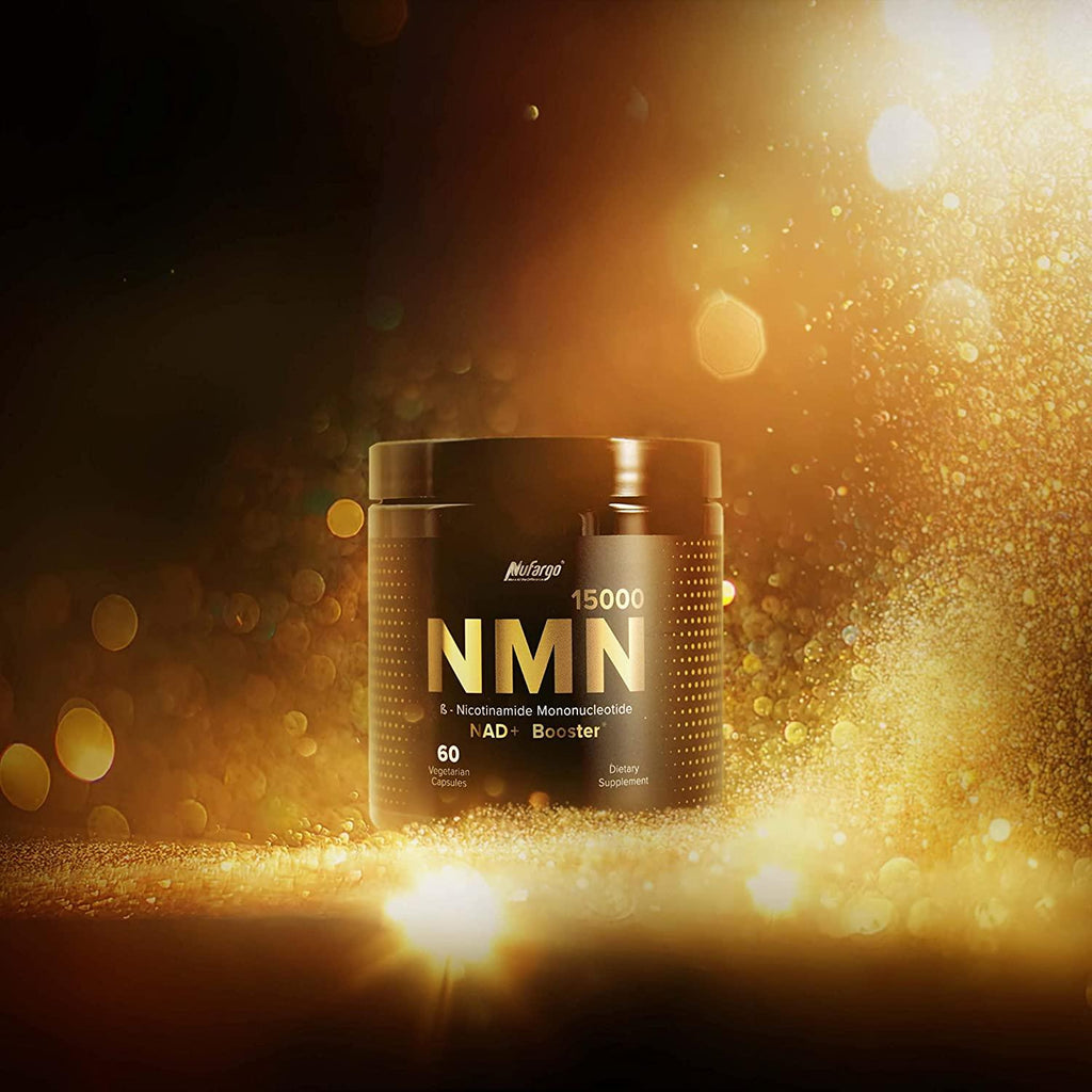 NMN 15000: Boost NAD+ for Whole-Body Rejuvenation | 500 mg/Serving | Capsules by NUFARGO | 60 Ct