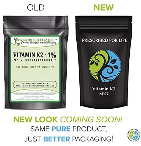 Prescribed for Life Vitamin K2 - MK-7 Menaquinone Powder, 12 oz (340 g)