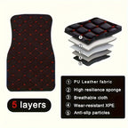 4pcs Car Floor Mats Universal Waterproof Front Rear Full Set Auto Rugs Leather Car Carpet Accessories Interior