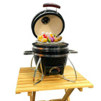 Vision Icon 101 Electric and Charcoal Kamado Grill in Black