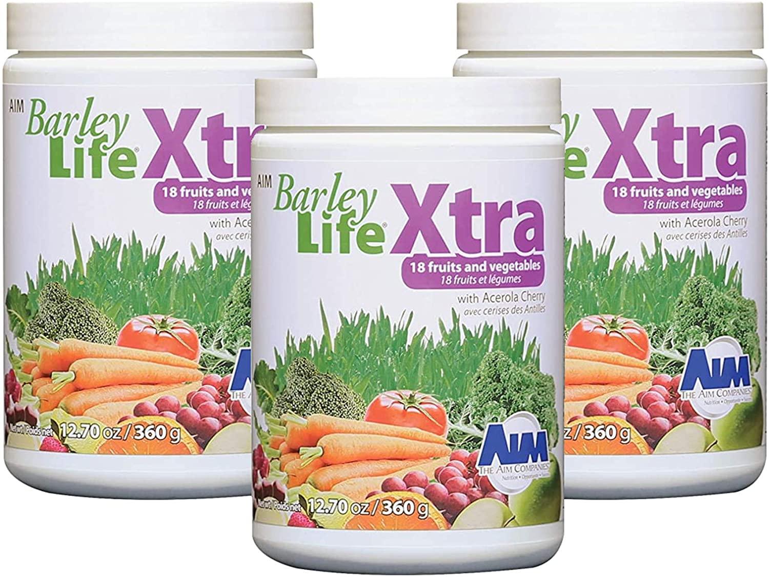 AIM BarleyLife Xtra 12.7oz (3 Pack) Antioxidants for Healthy Immune System and Whole Body Health