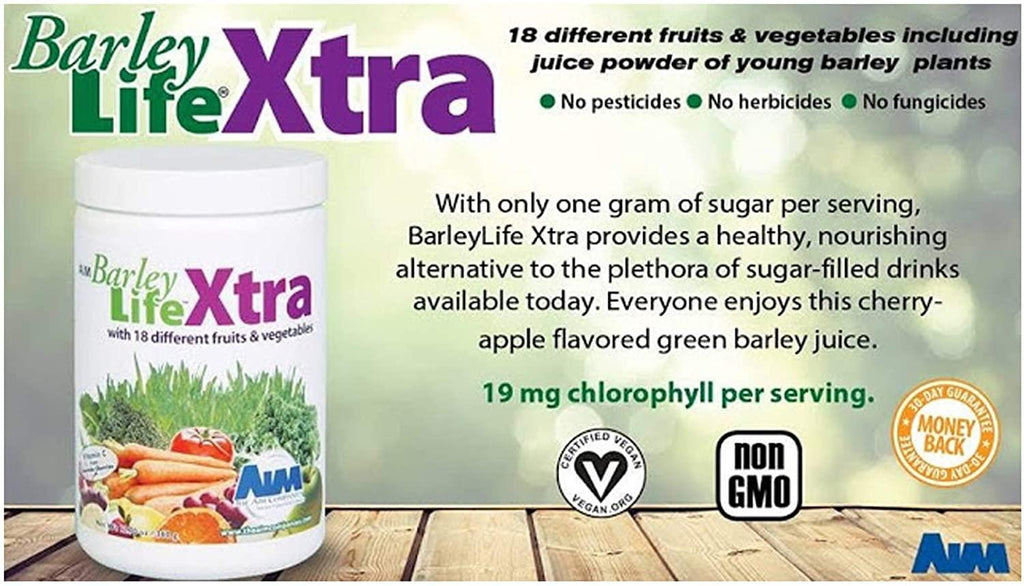 AIM BarleyLife Xtra 12.7oz (3 Pack) Antioxidants for Healthy Immune System and Whole Body Health