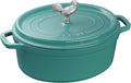 Staub Cast Iron 5.75-qt Coq au Vin Cocotte - Turquoise, Made in France